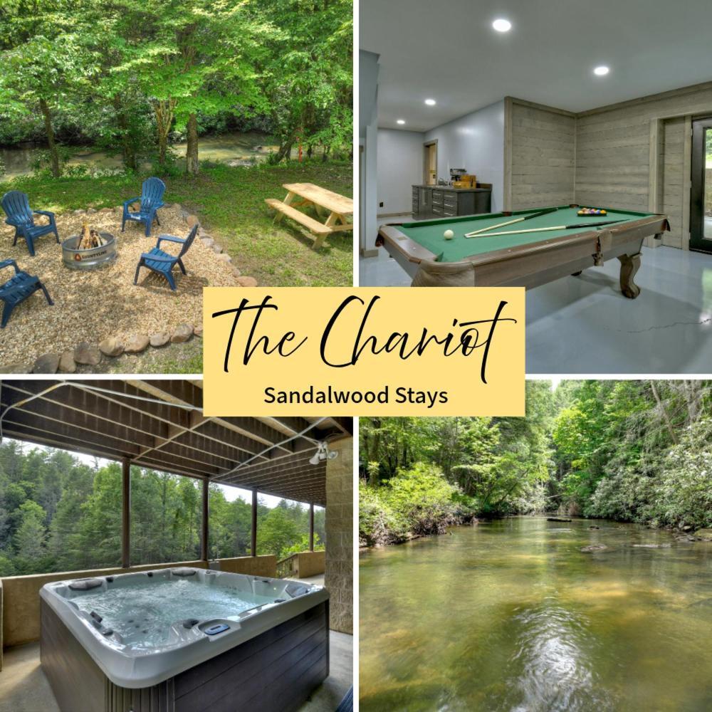 The Chariot - Creek Front With Hottub, Fire Pits, Billiards, Ev Charger - Sandalwood Stays Blue Ridge Luaran gambar